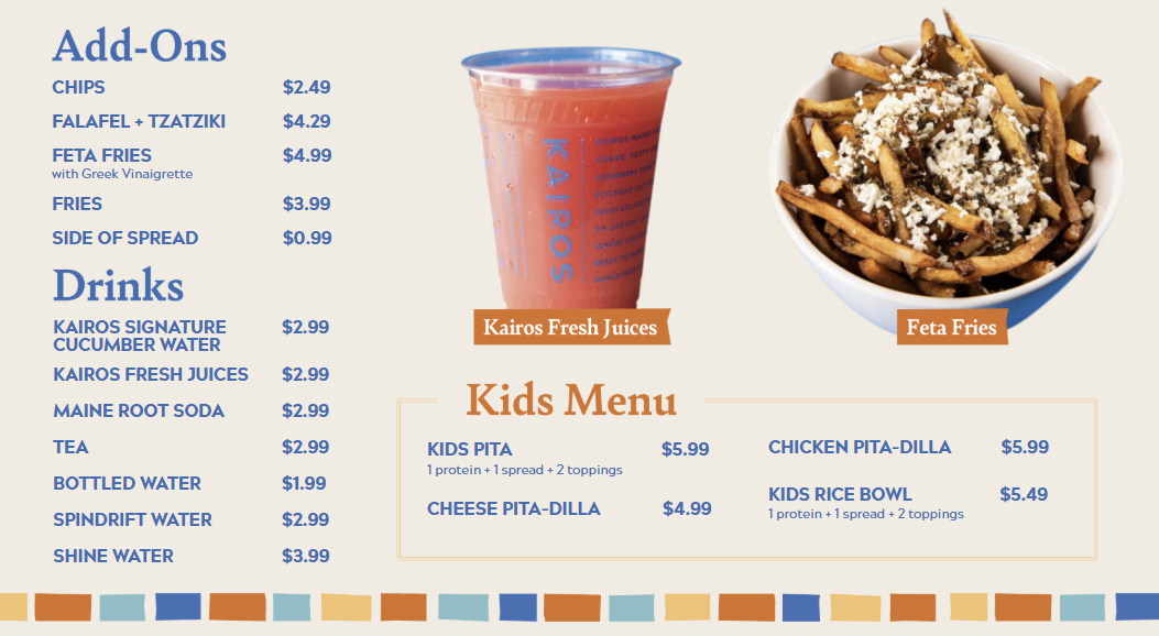 Vistify Menu Board Design